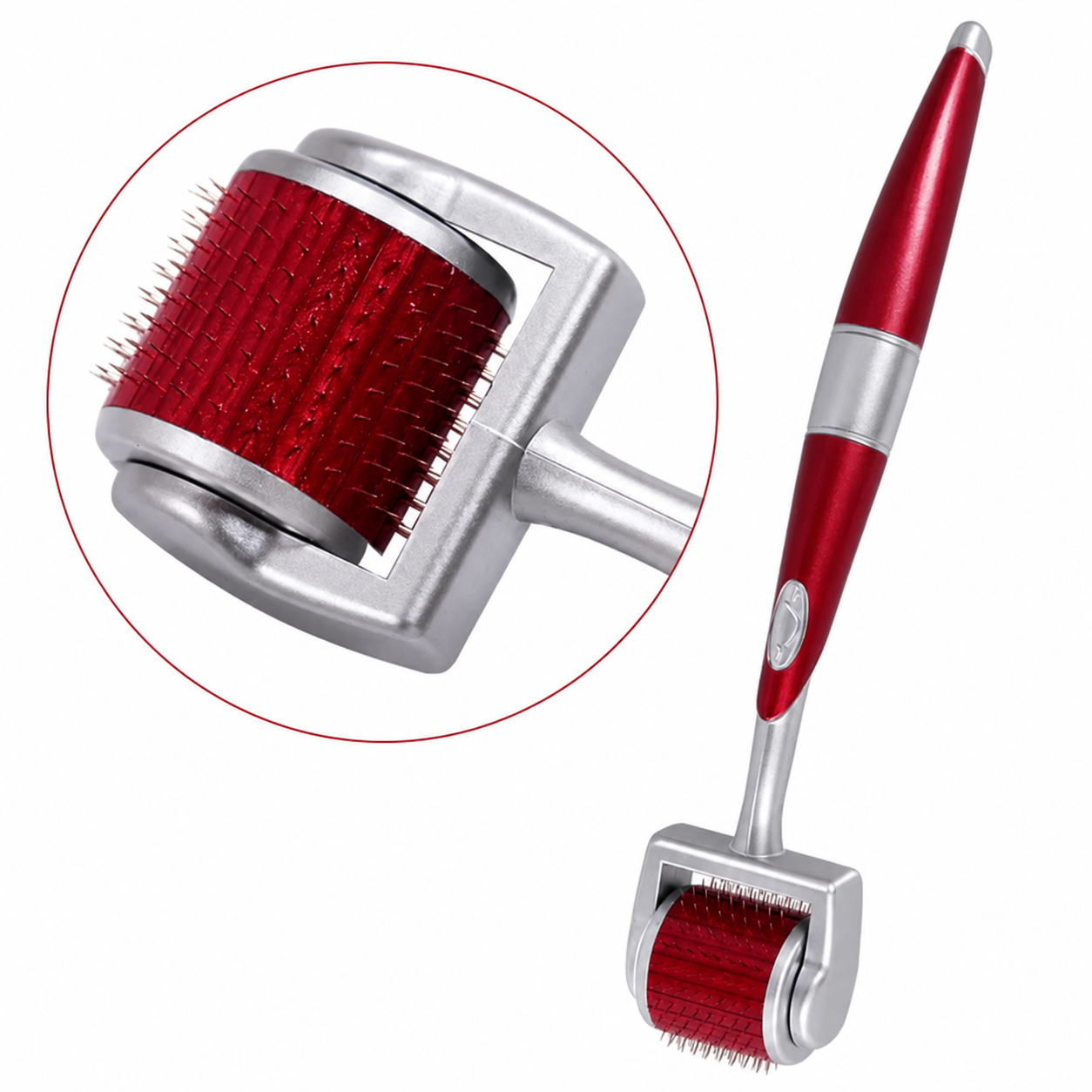 Microneedle roller close-up detail